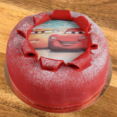 Oblat tårta Blixten McQueen