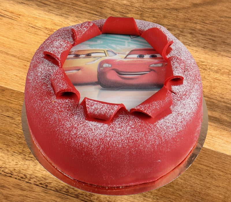 Oblat tårta Blixten McQueen