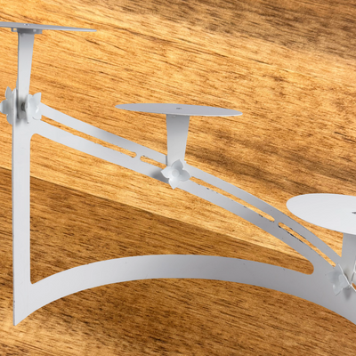 Tårtställning till bröllop, 3 våningsställning gjord i vitt stål