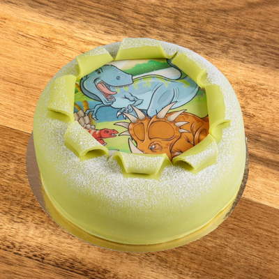 Oblat tårta Dinosaurier