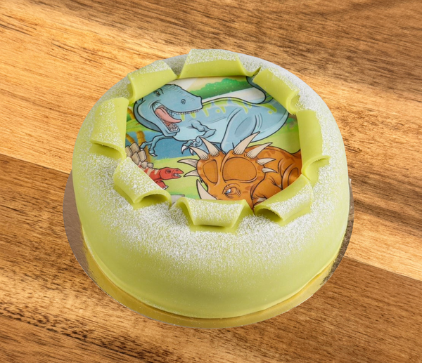 Oblat tårta Dinosaurier