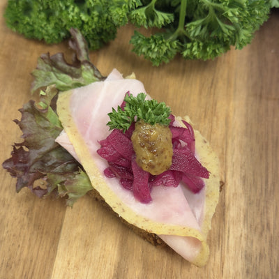 Kanapé med julskinka & senap